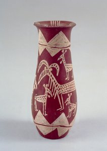 Pokal, Naqada-perioden ca.4000-3100 f.Kr., (bemalet keramik)